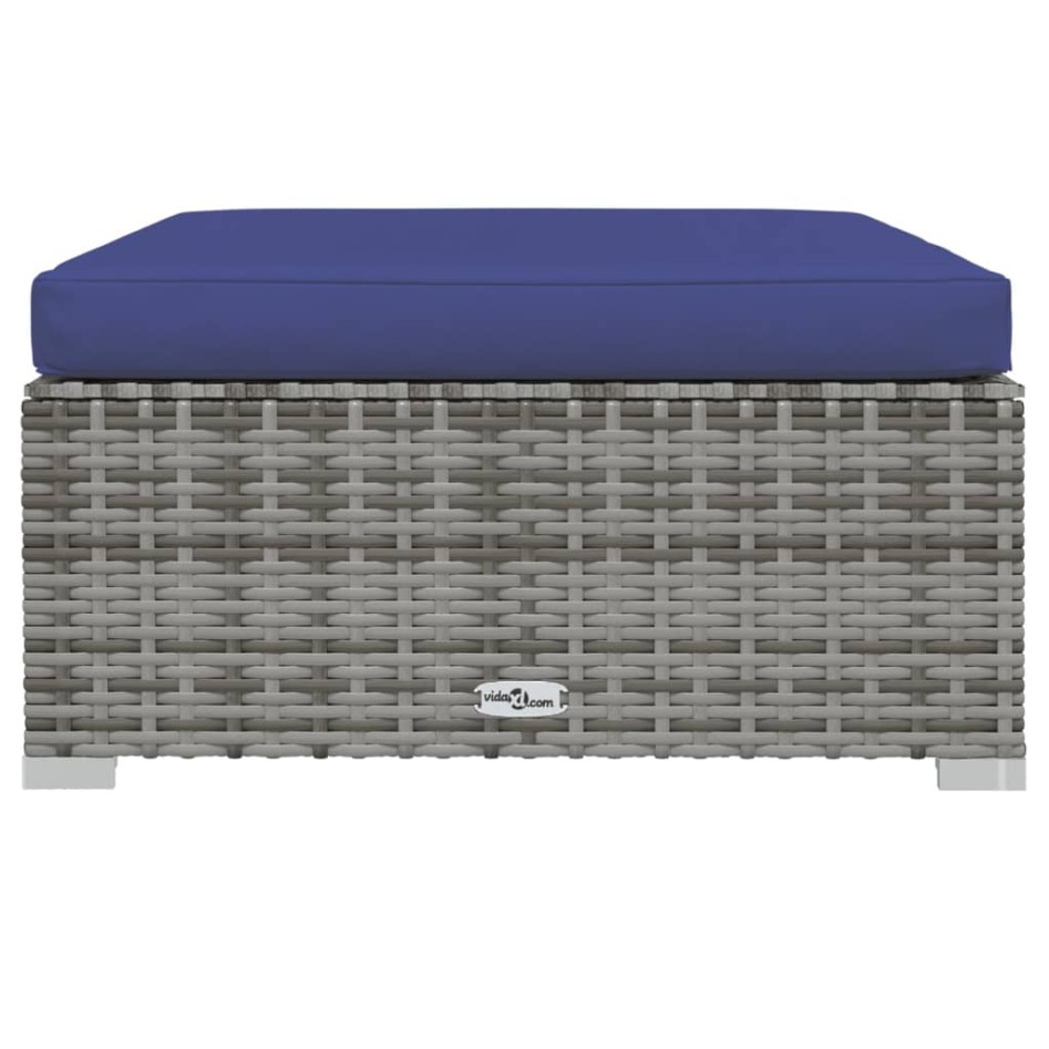 Set de sofás de jardín 6 piezas y cojines ratán sintético