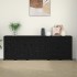 Aparador de madera maciza de pino negro 230 x 35 x 80