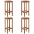 Juego muebles de bar de jardín 5 pzas madera maciza de