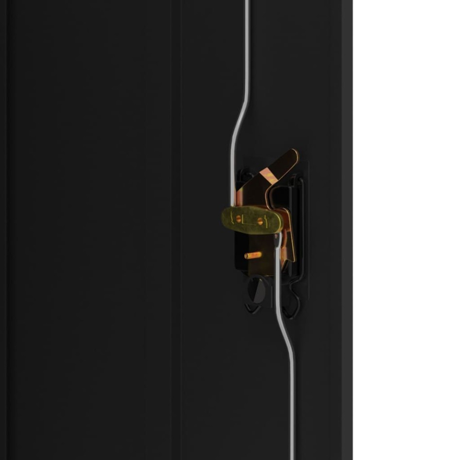 Armario archivador de acero negro 90x40x105