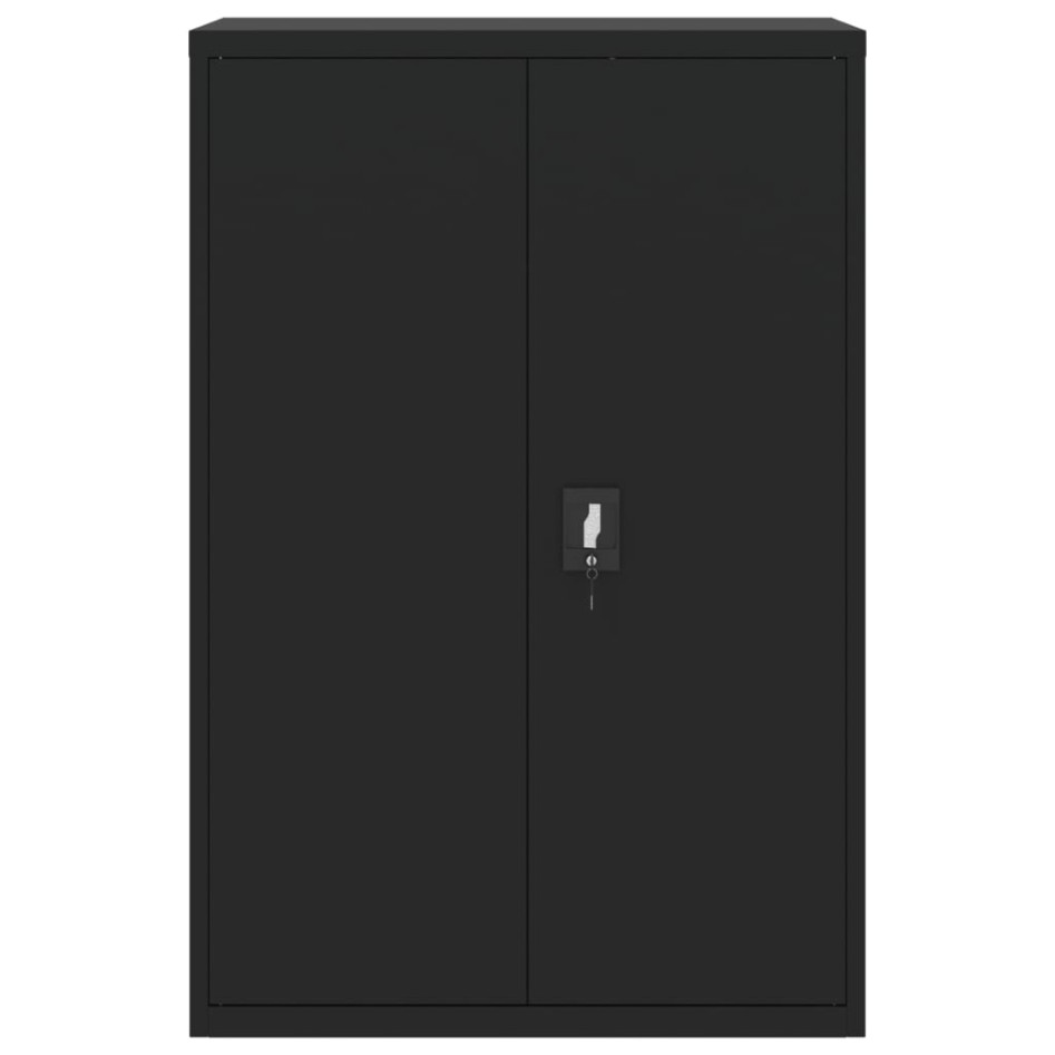 Armario archivador de acero negro 90x40x140