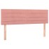 Cama box spring colchón y LED terciopelo rosa 140x190