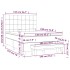 Cama box spring con colchón tela negro 140x190
