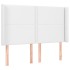 Cama box spring colchón y LED cuero sintético blanco 140x200