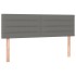 Cama box spring con colchón tela gris oscuro 140x190