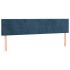 Cama box spring con colchón terciopelo azul oscuro 180x200
