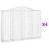 Cestas gaviones 4 uds forma de arco hierro 200x30x140/160