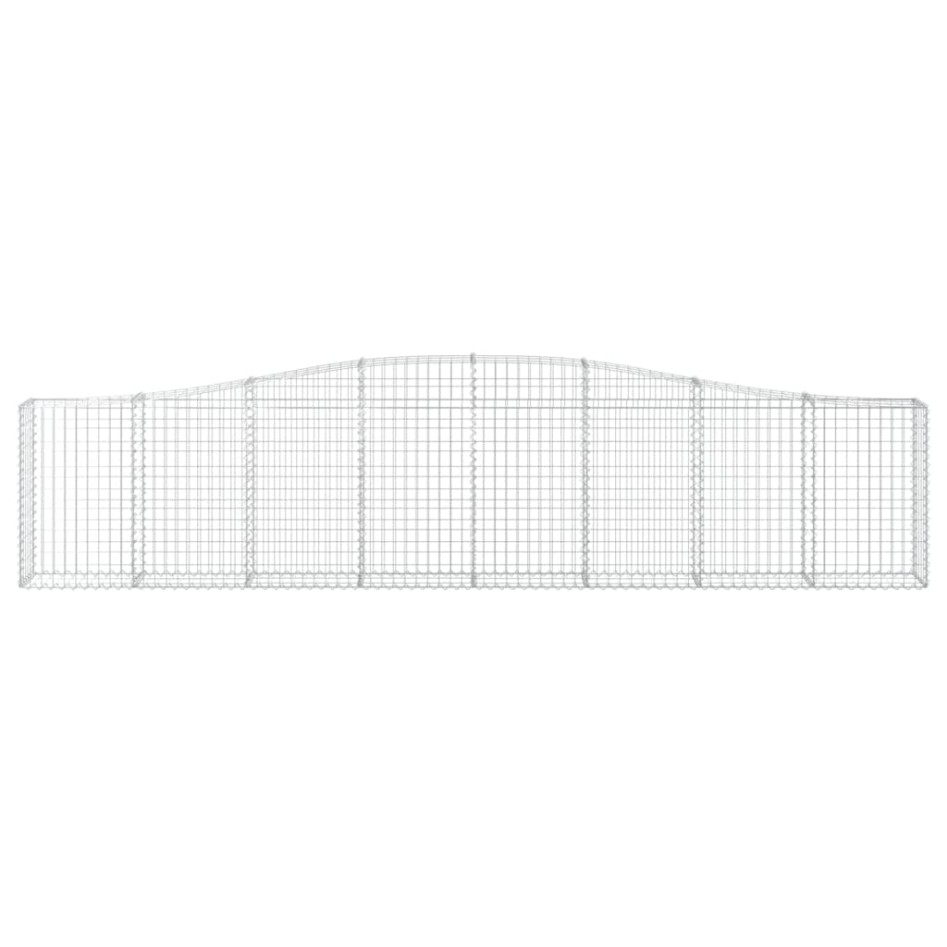 Cestas de gaviones 4 uds forma de arco hierro 400x30x80/100