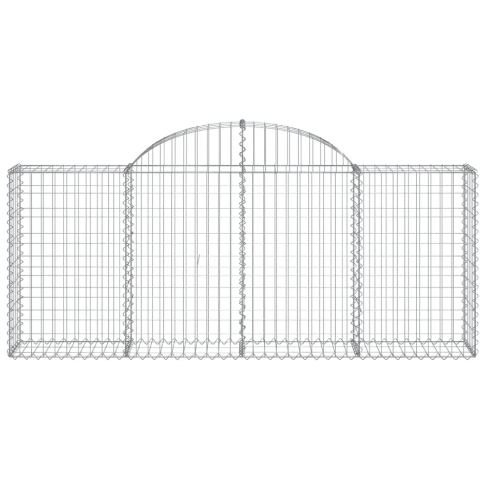 Cestas de gaviones 9 uds forma de arco hierro 200x30x80/100