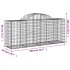 Cestas de gaviones 7 uds forma de arco hierro 200x50x80/100