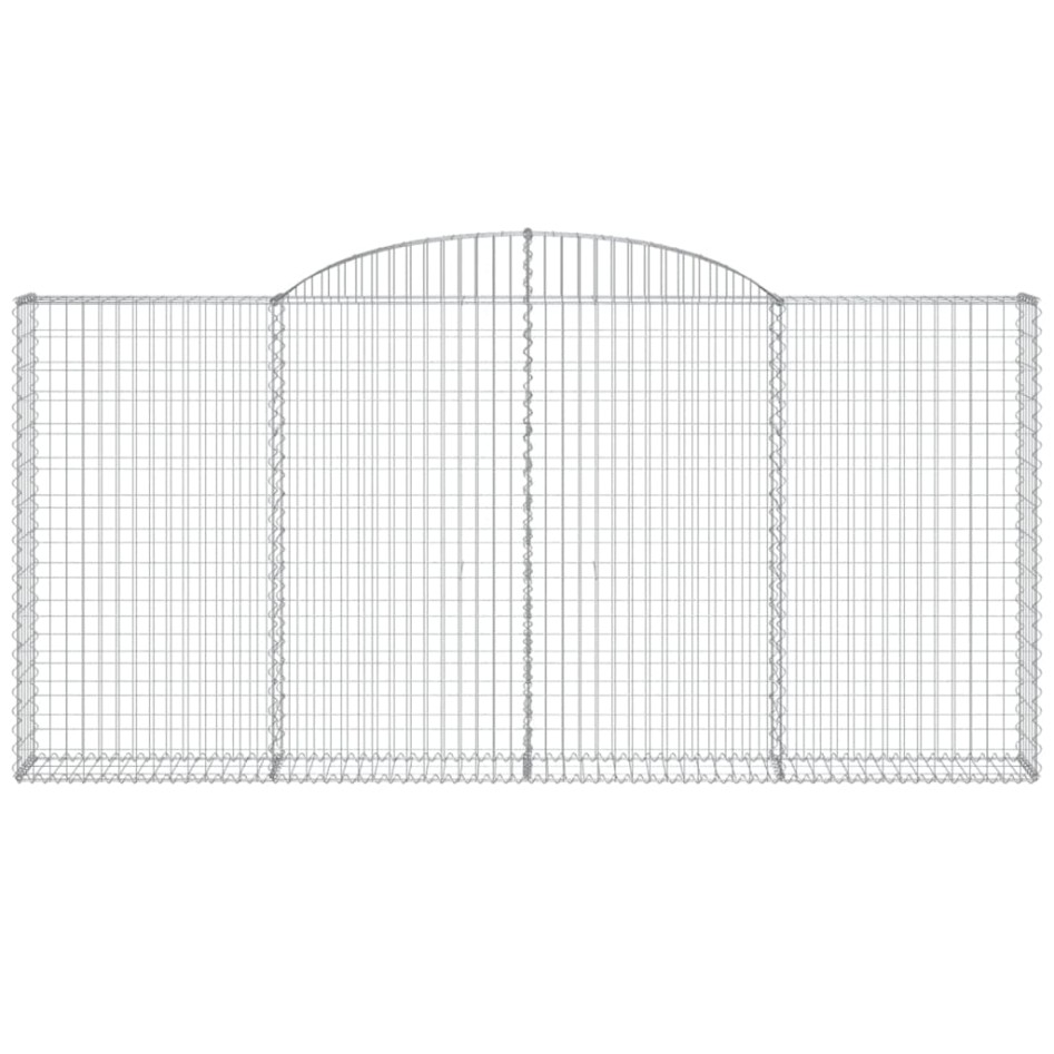 Cestas de gaviones 3 uds forma de arco hierro 300x30x140/160