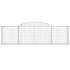 Cestas de gaviones 6 uds forma de arco hierro 300x30x80/100