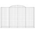 Cestas de gaviones 2 uds forma de arco hierro 300x50x180/200