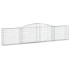 Cestas de gaviones 5 uds forma de arco hierro 400x30x80/100