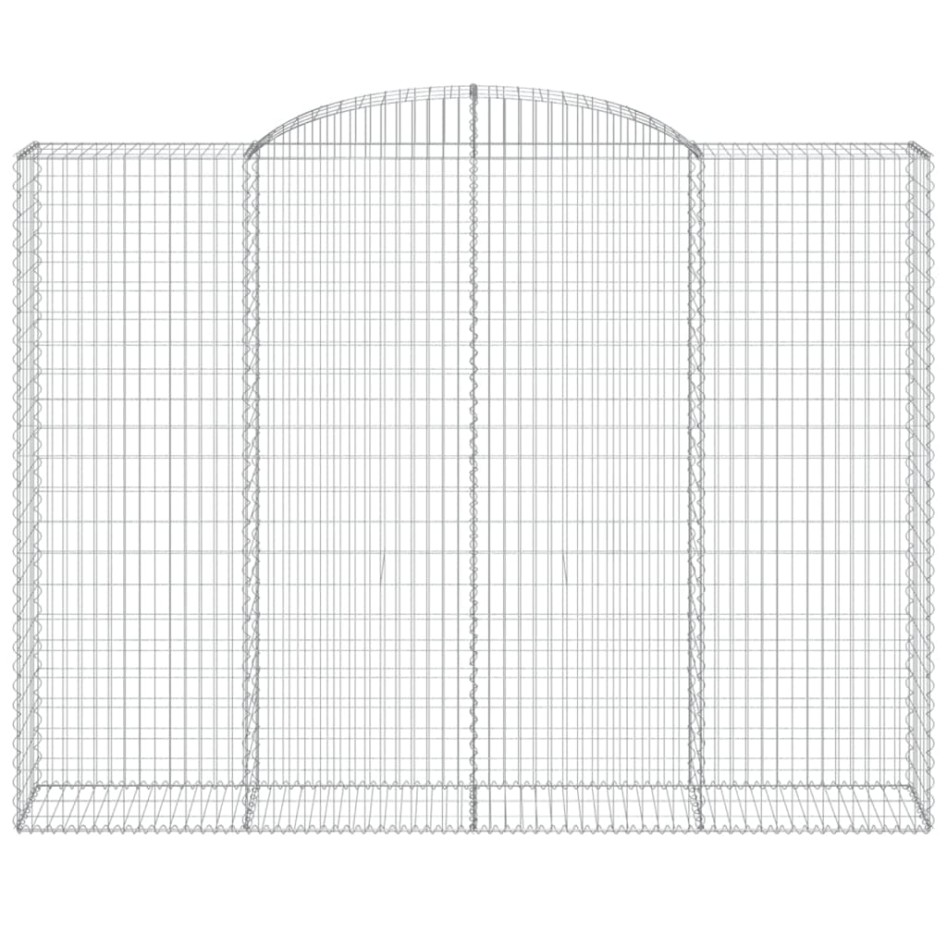 Cestas de gaviones 2 uds forma de arco hierro 300x50x220/240