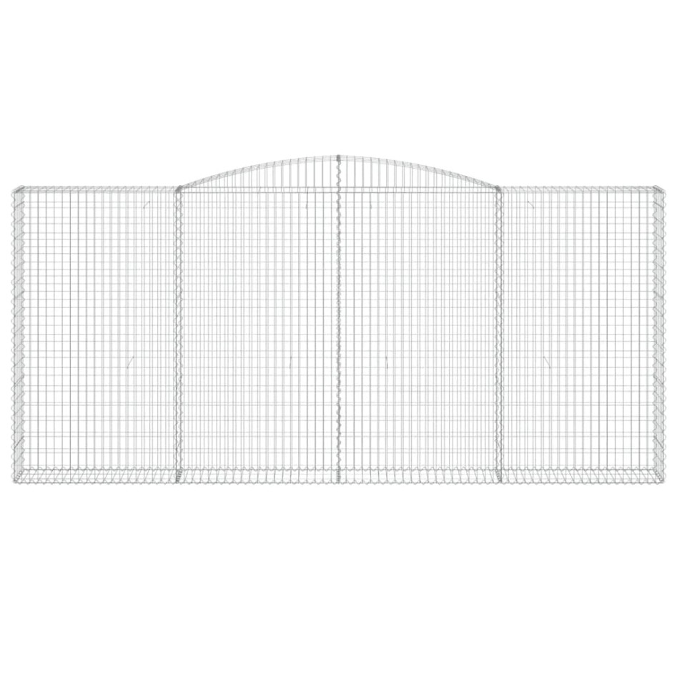 Cestas de gaviones 2 uds forma de arco hierro 400x30x180/200