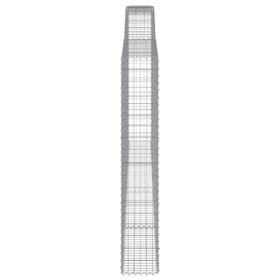 Cestas de gaviones 2 uds forma de arco hierro 400x30x180/200