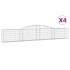 Cestas de gaviones 4 uds forma de arco hierro 400x30x60/80