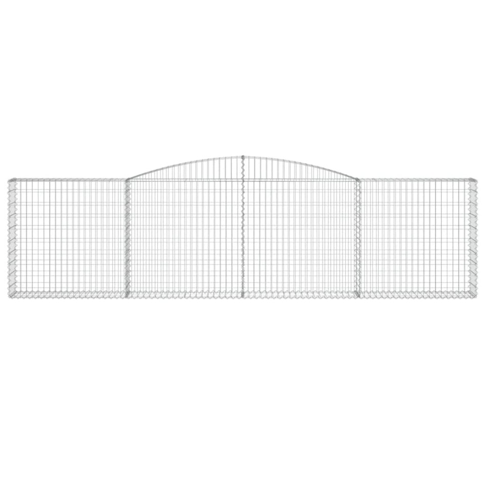 Cestas de gaviones 4 uds forma de arco hierro 400x30x100/120