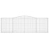 Cestas de gaviones 3 uds forma de arco hierro 400x50x120/140