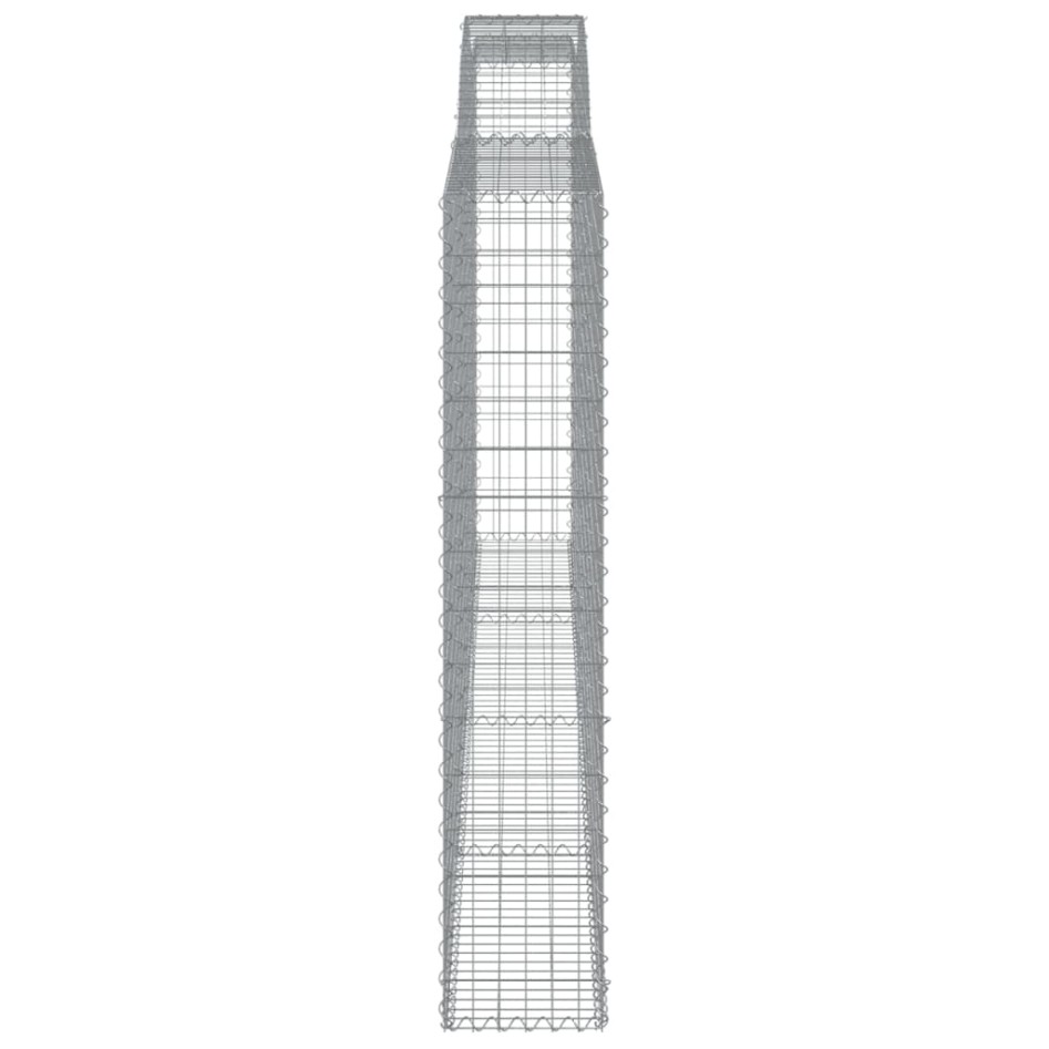 Cestas gaviones 2 uds forma de arco hierro 400x30x160/180
