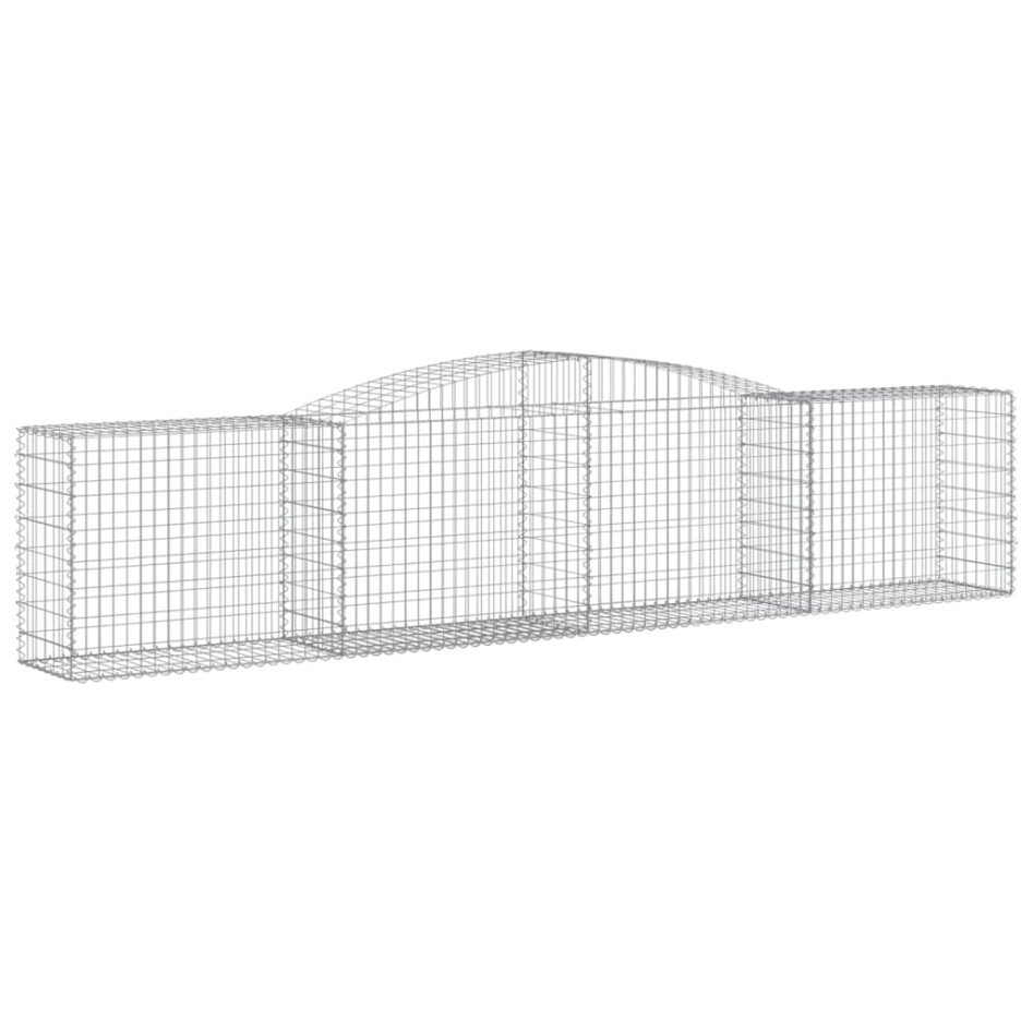 Cestas de gaviones 4 uds forma de arco hierro 400x50x80/100