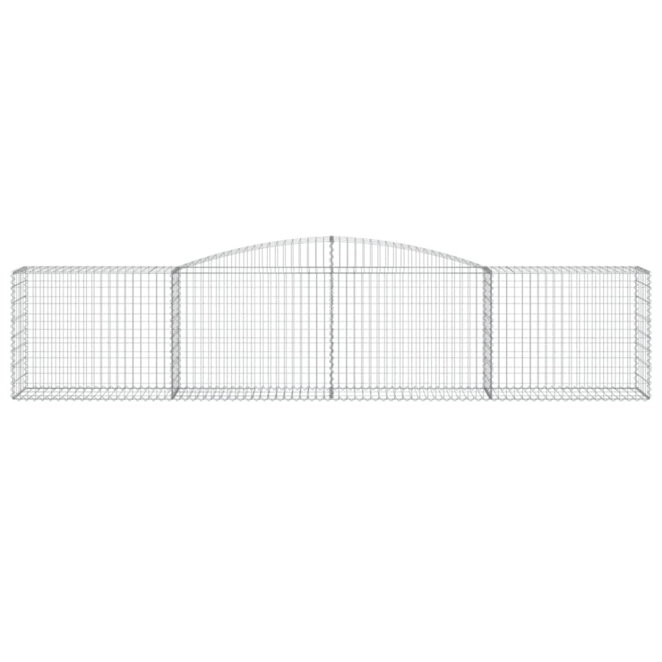 Cestas de gaviones 4 uds forma de arco hierro 400x50x80/100