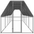 Jaula gallinero de exterior de acero galvanizado 2x10x2