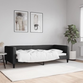 Sofá cama tela negro 90x200