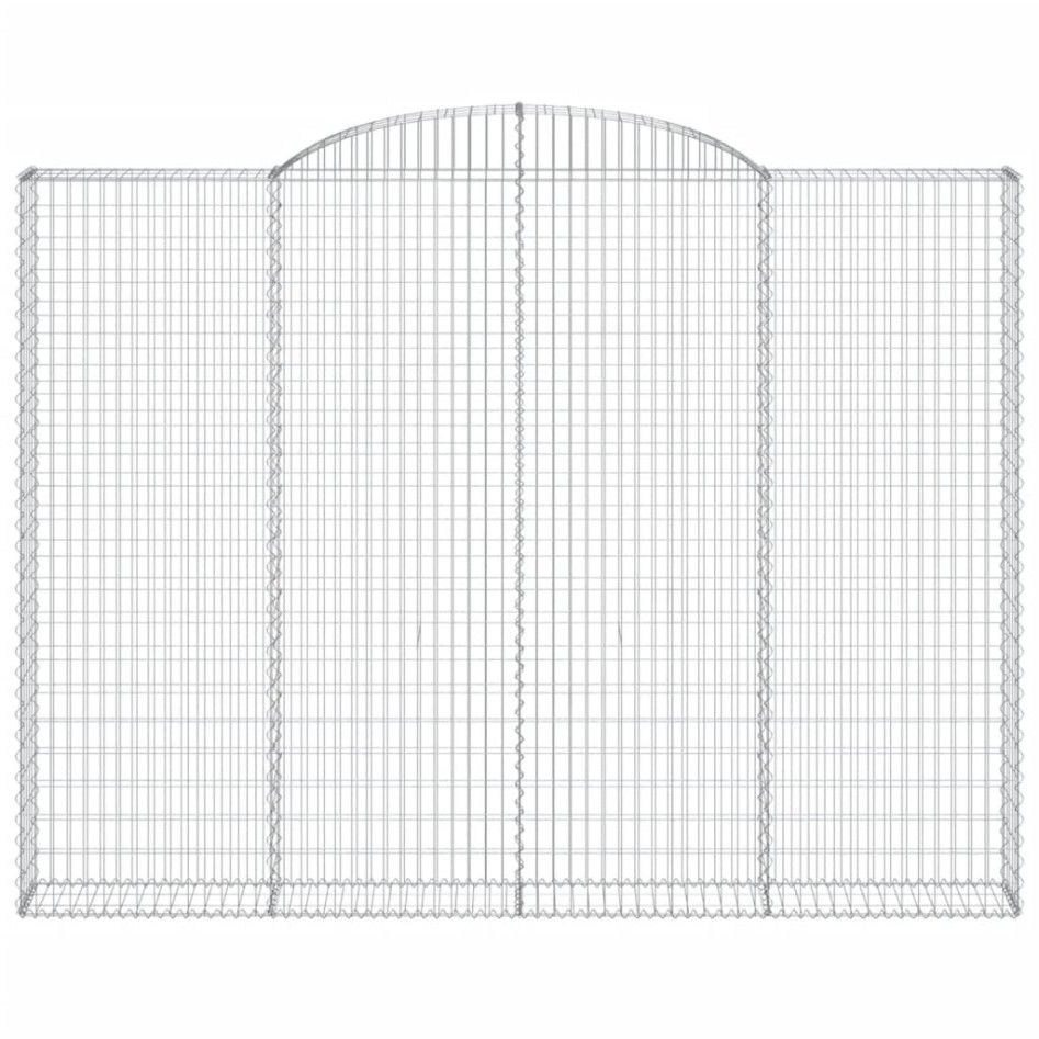 Cestas de gaviones 2 uds forma de arco hierro 300x30x220/240