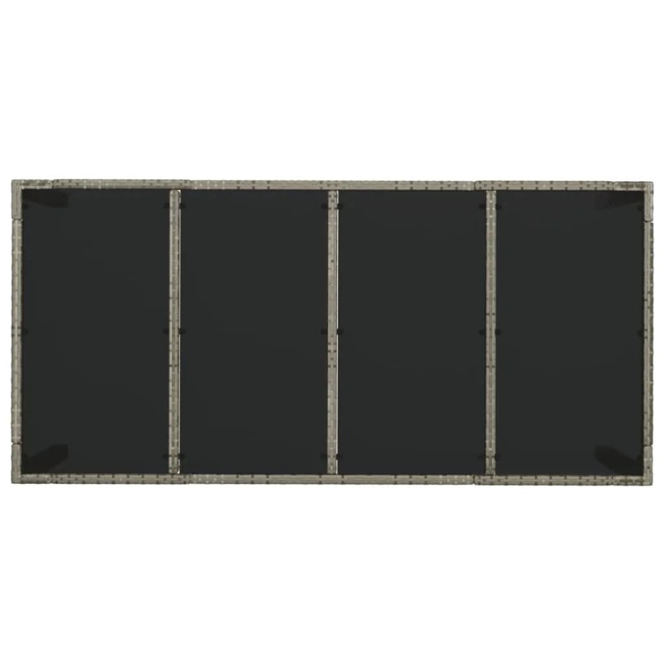 Set comedor jardín 9 pzas y cojines ratán sintético