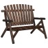 Juego de muebles de jardín 4 piezas madera maciza de