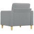 Sillón de tela gris claro 60