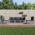 Juego de muebles de jardín 5 piezas y cojines acero
