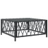 Juego muebles de jardín 6 pzas y cojines acero gris