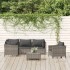 Set de muebles de jardín 6 pzas y cojines ratán sintético