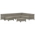 Set de muebles de jardín 8 pzas y cojines ratán sintético
