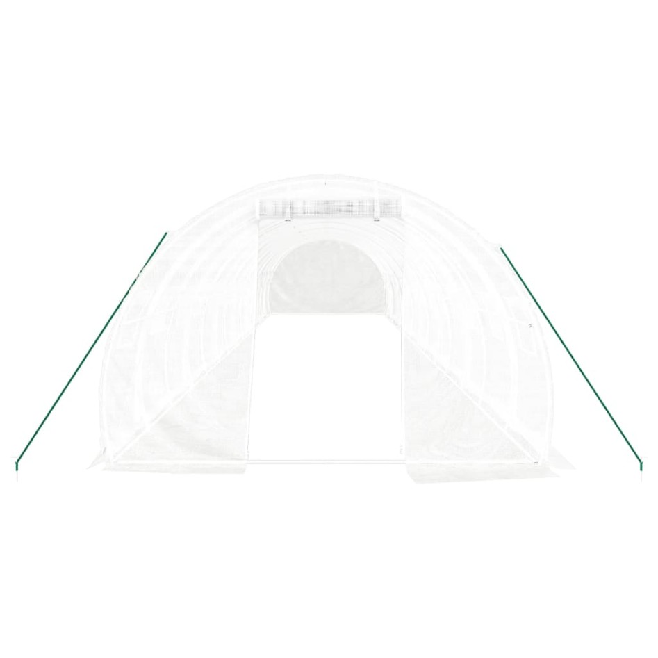 Invernadero con estructura de acero blanco 42 m² 14x3x2