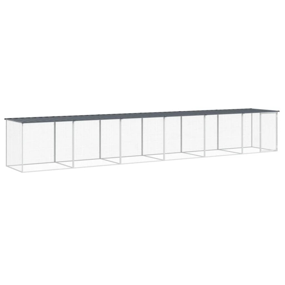 Gallinero con techo acero galvanizado antracita 603x98x90