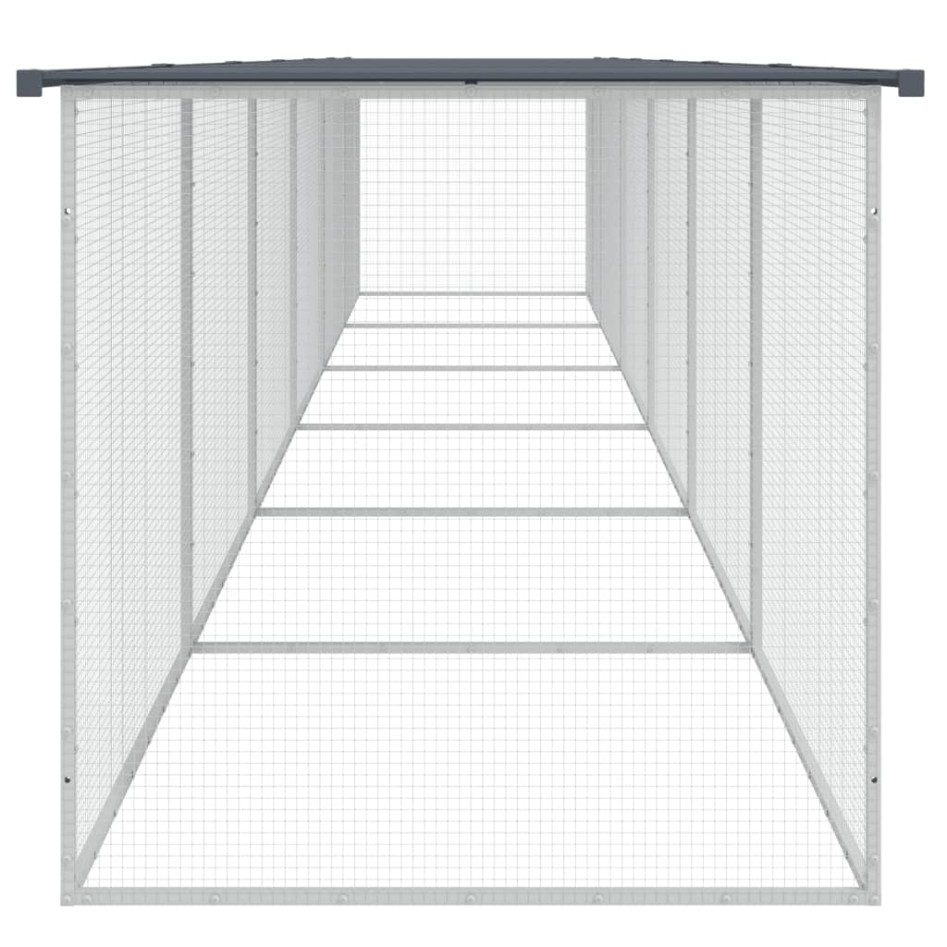 Gallinero con techo acero galvanizado antracita 603x98x90