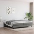 Cama box spring con colchón tela gris oscuro 200x200