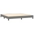 Cama box spring con colchón tela gris oscuro 200x200