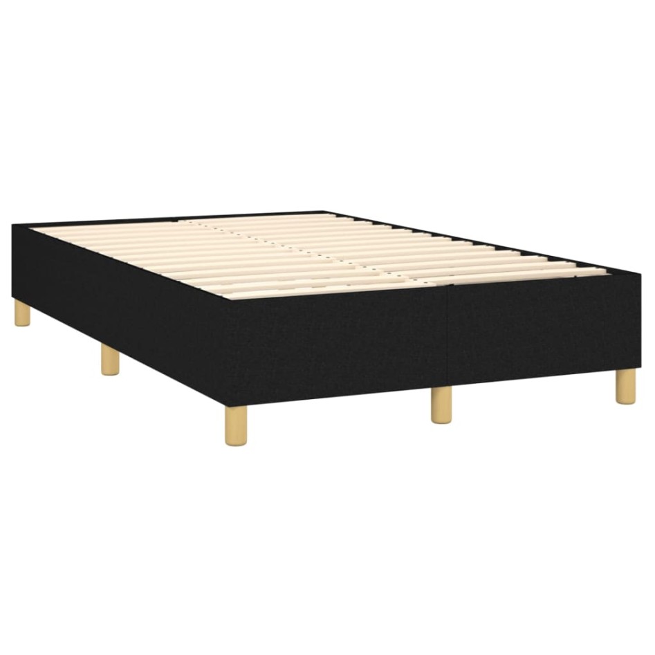 Cama box spring con colchón tela negro 120x200