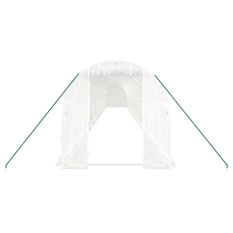 Invernadero con estructura de acero blanco 40 m² 20x2x2