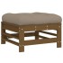 Juego muebles jardín 6 pzas y cojines madera maciza marrón