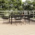 Juego de comedor de jardín 7 piezas ratán sintético