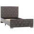 Estructura de cama de terciopelo gris 90x200