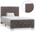 Estructura de cama de terciopelo gris 90x200