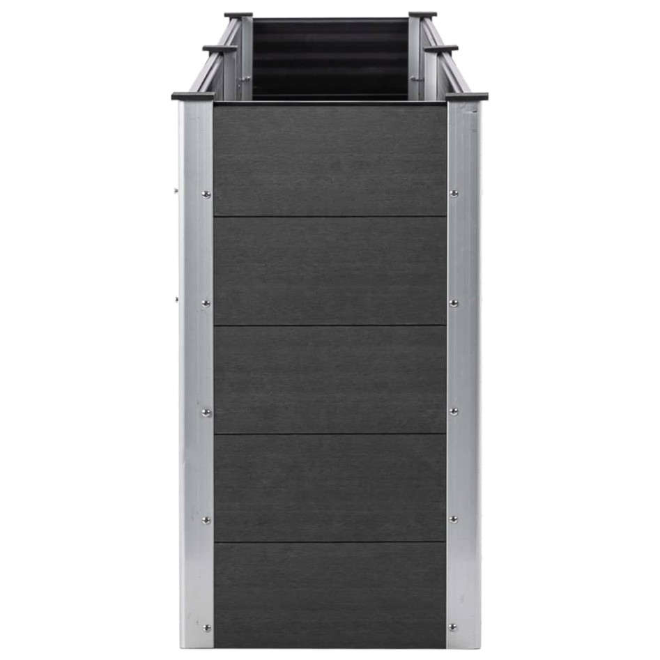 Arriate de WPC gris 250x100x91