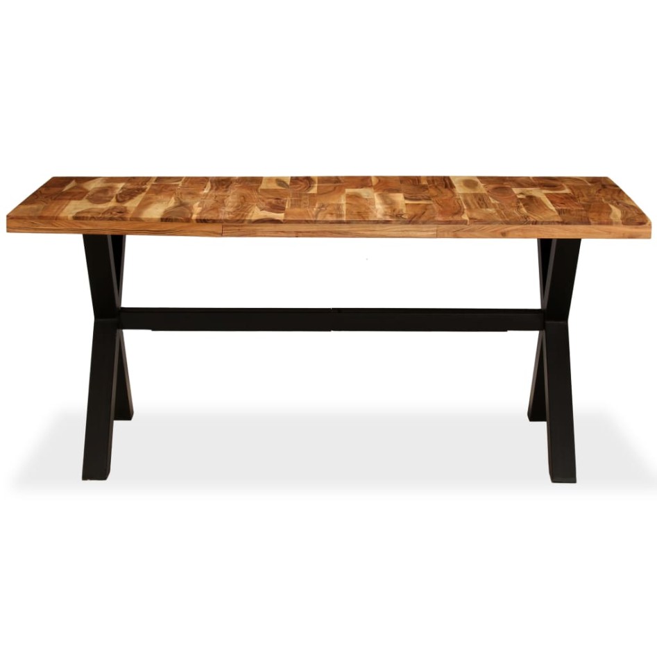 Mesa de comedor de madera maciza de acacia y mango 180x90x76